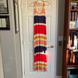 Splendid Vibrant Striped Maxi Dress